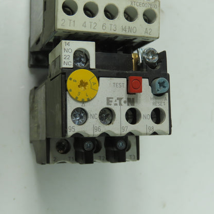 Eaton XTCE007B10 XTOB006BC1 600VAC Contactor 120V Coil 4-6A Trip Overload