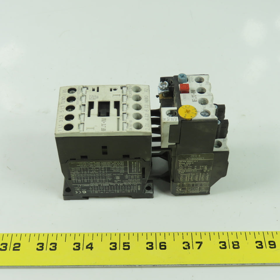 Eaton XTCE007B10 XTOB006BC1 600VAC Contactor 120V Coil 4-6A Trip Overload