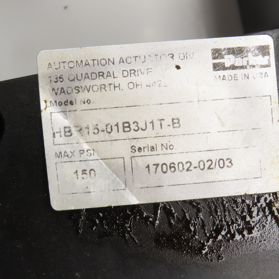 Parker HBR15-01B3J1T-B Pneumatic Guided Cylinder 20mm Rods 1-1/2" Bore 1" Stroke