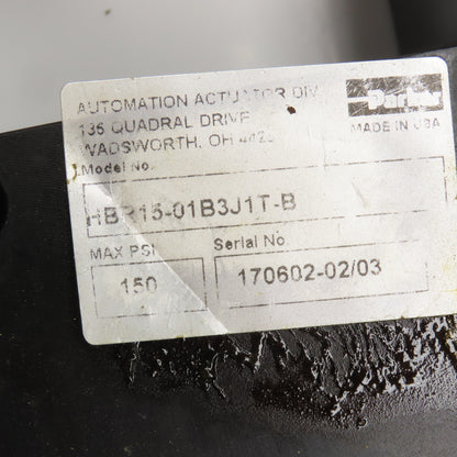 Parker HBR15-01B3J1T-B Pneumatic Guided Cylinder 20mm Rods 1-1/2" Bore 1" Stroke