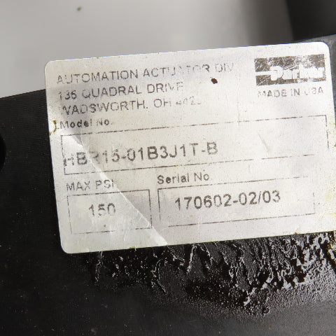Parker HBR15-01B3J1T-B Pneumatic Guided Cylinder 20mm Rods 1-1/2" Bore 1" Stroke