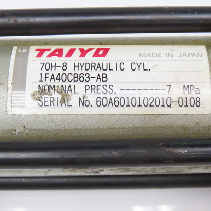 Taiyo 70H-8 48mm Bore 74mm Stroke Double Acting Hydraulic Cylinder