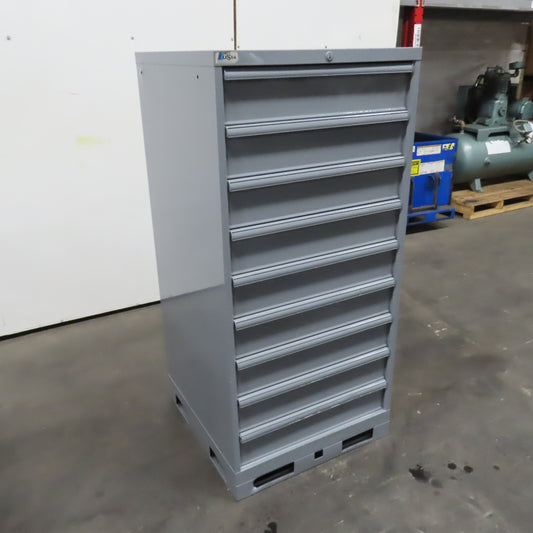 Lista 9 Drawer Industrial Parts Tool Storage Shop Cabinet 28" x 28" x 60" H