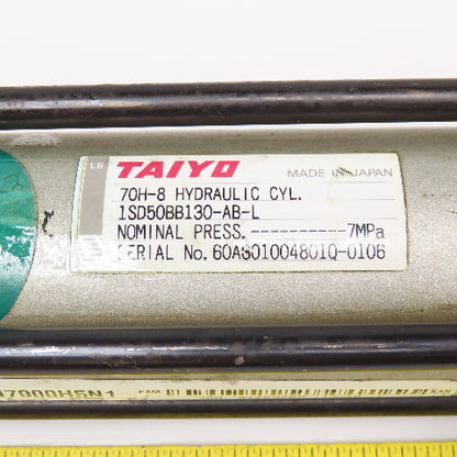 Taiyo 70H-8 58mm Bore 120mm Stroke Double Acting Hydraulic Cylinder