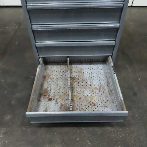 9 Drawer Industrial Parts Tool Storage Shop Cabinet 28" x 28" x 60" H (Painted)