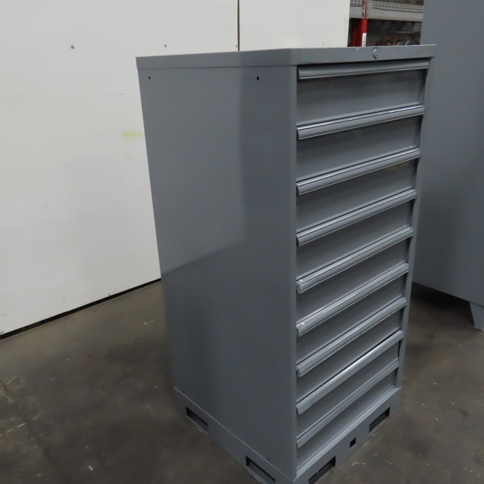 9 Drawer Industrial Parts Tool Storage Shop Cabinet 28" x 28" x 60" H (Painted)