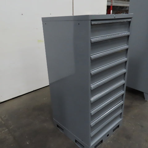 9 Drawer Industrial Parts Tool Storage Shop Cabinet 28" x 28" x 60" H (Painted)