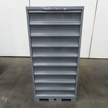 9 Drawer Industrial Parts Tool Storage Shop Cabinet 28" x 28" x 60" H (Painted)