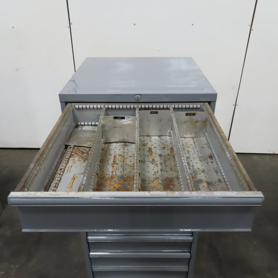 9 Drawer Industrial Parts Tool Storage Shop Cabinet 28" x 28" x 60" H (Painted)