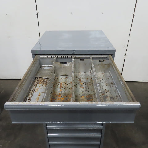 9 Drawer Industrial Parts Tool Storage Shop Cabinet 28" x 28" x 60" H (Painted)