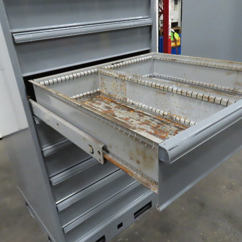 9 Drawer Industrial Parts Tool Storage Shop Cabinet 28" x 28" x 60" H (Painted)