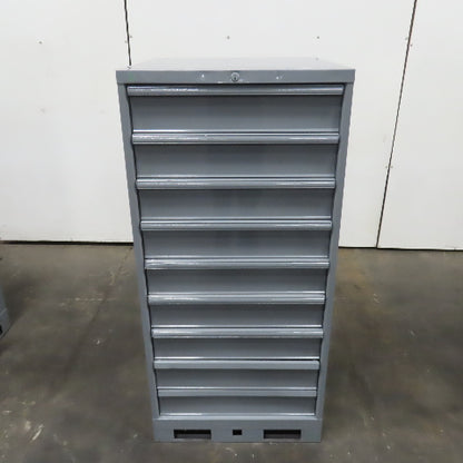 9 Drawer Industrial Parts Tool Storage Shop Cabinet 28" x 28" x 60" H (Painted)