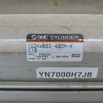 SMC CQ2KWB63-40DM-X 63mm Bore 40mm Stroke Double Rod Air Cylinder