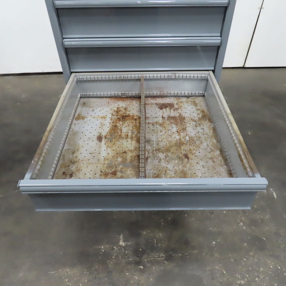9 Drawer Industrial Parts Tool Storage Shop Cabinet 28" x 28" x 60" H (Painted)