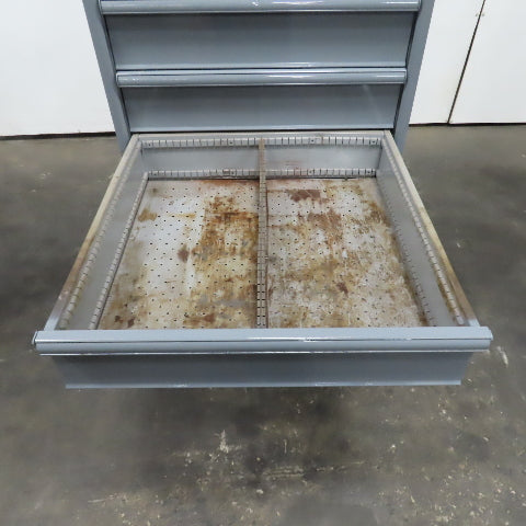 9 Drawer Industrial Parts Tool Storage Shop Cabinet 28" x 28" x 60" H (Painted)