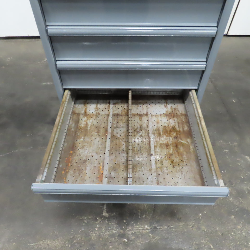 9 Drawer Industrial Parts Tool Storage Shop Cabinet 28" x 28" x 60" H (Painted)