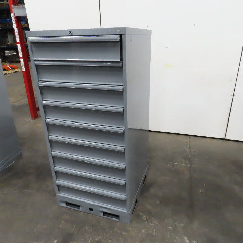 9 Drawer Industrial Parts Tool Storage Shop Cabinet 28" x 28" x 60" H (Painted)