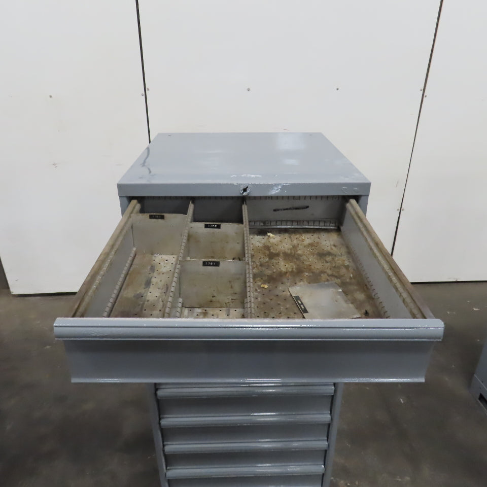 9 Drawer Industrial Parts Tool Storage Shop Cabinet 28" x 28" x 60" H (Painted)