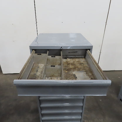 9 Drawer Industrial Parts Tool Storage Shop Cabinet 28" x 28" x 60" H (Painted)
