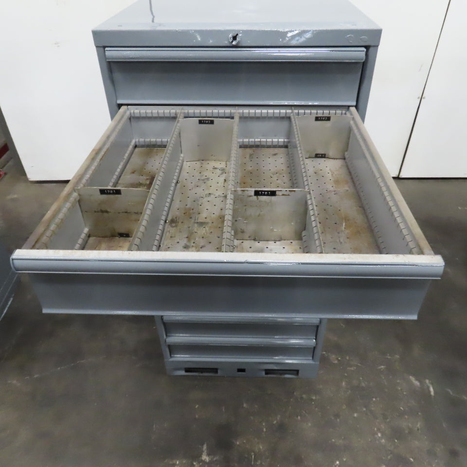 9 Drawer Industrial Parts Tool Storage Shop Cabinet 28" x 28" x 60" H (Painted)