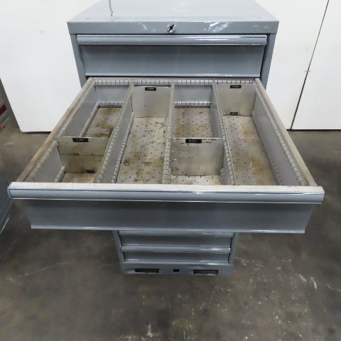 9 Drawer Industrial Parts Tool Storage Shop Cabinet 28" x 28" x 60" H (Painted)
