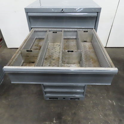 9 Drawer Industrial Parts Tool Storage Shop Cabinet 28" x 28" x 60" H (Painted)