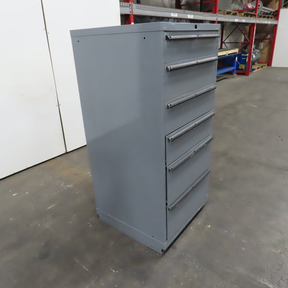 6 Drawer Industrial Parts Tool Storage Shop Cabinet 28" x 28" x 60" H (Painted)