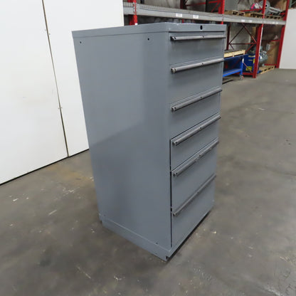 6 Drawer Industrial Parts Tool Storage Shop Cabinet 28" x 28" x 60" H (Painted)