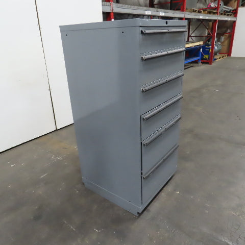 6 Drawer Industrial Parts Tool Storage Shop Cabinet 28" x 28" x 60" H (Painted)