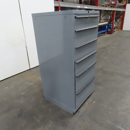 6 Drawer Industrial Parts Tool Storage Shop Cabinet 28" x 28" x 60" H (Painted)