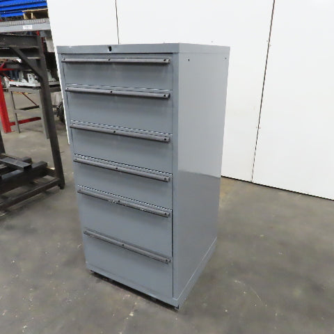 6 Drawer Industrial Parts Tool Storage Shop Cabinet 28" x 28" x 60" H (Painted)