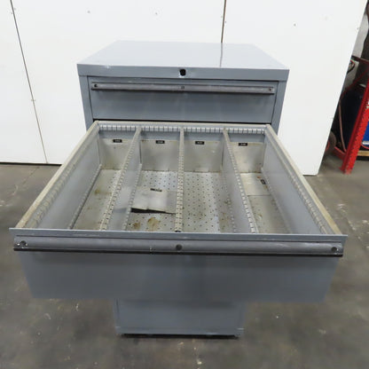 6 Drawer Industrial Parts Tool Storage Shop Cabinet 28" x 28" x 60" H (Painted)