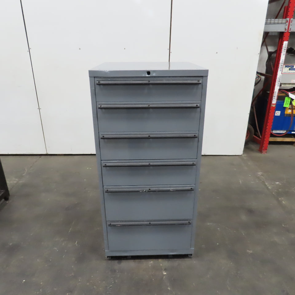 6 Drawer Industrial Parts Tool Storage Shop Cabinet 28" x 28" x 60" H (Painted)
