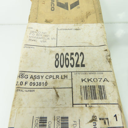 Graco 806522 2.0 F 093810 HSG Assy CPLR LH Pump Repair Part