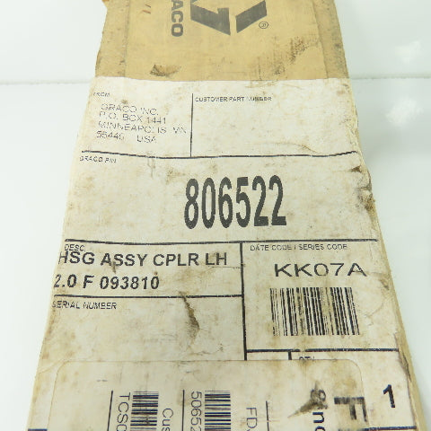 Graco 806522 2.0 F 093810 HSG Assy CPLR LH Pump Repair Part