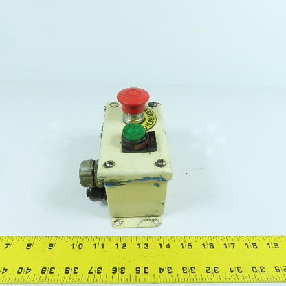 2-Button Operator Control Panel W/ E-Stop & Momentary Contact Switch