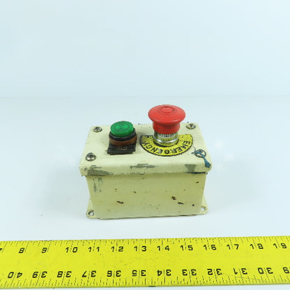2-Button Operator Control Panel W/ E-Stop & Momentary Contact Switch