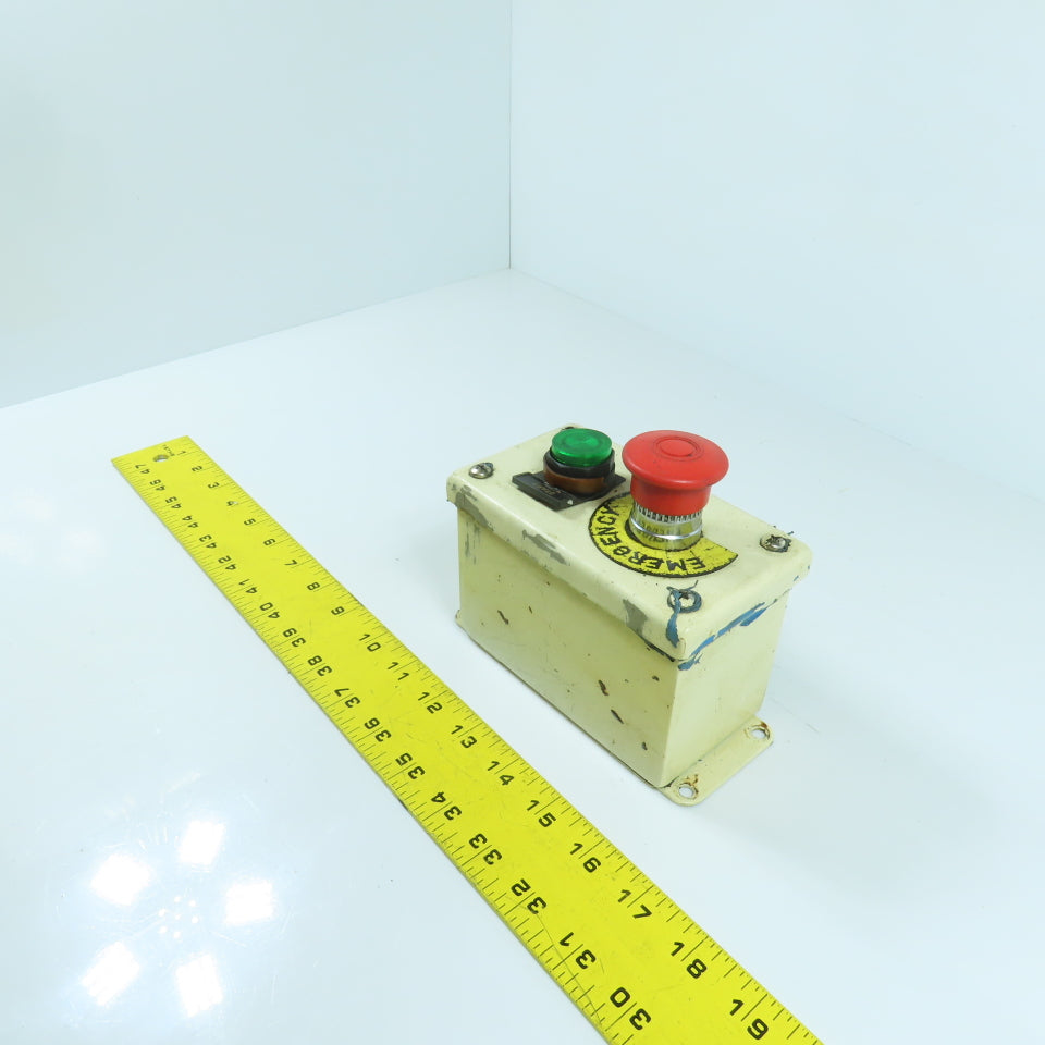 2-Button Operator Control Panel W/ E-Stop & Momentary Contact Switch