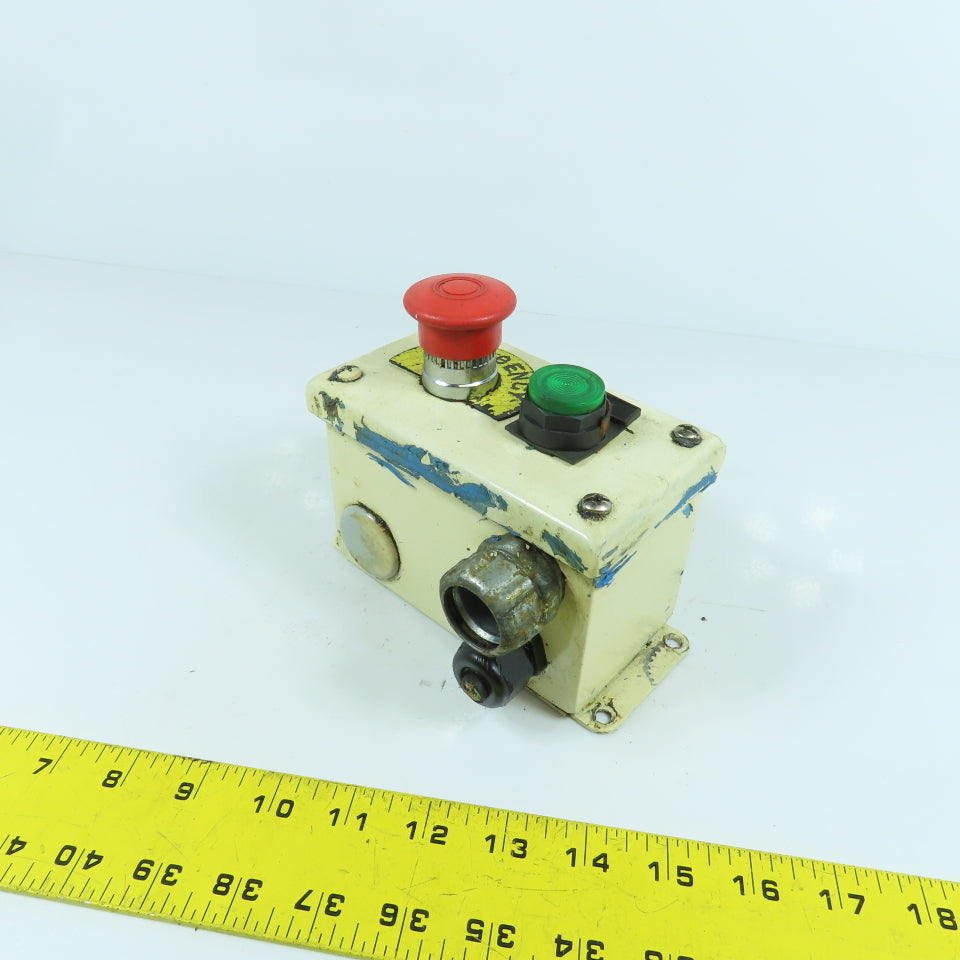 2-Button Operator Control Panel W/ E-Stop & Momentary Contact Switch