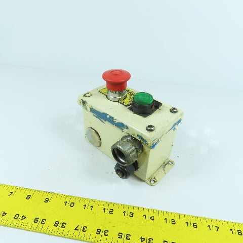 2-Button Operator Control Panel W/ E-Stop & Momentary Contact Switch