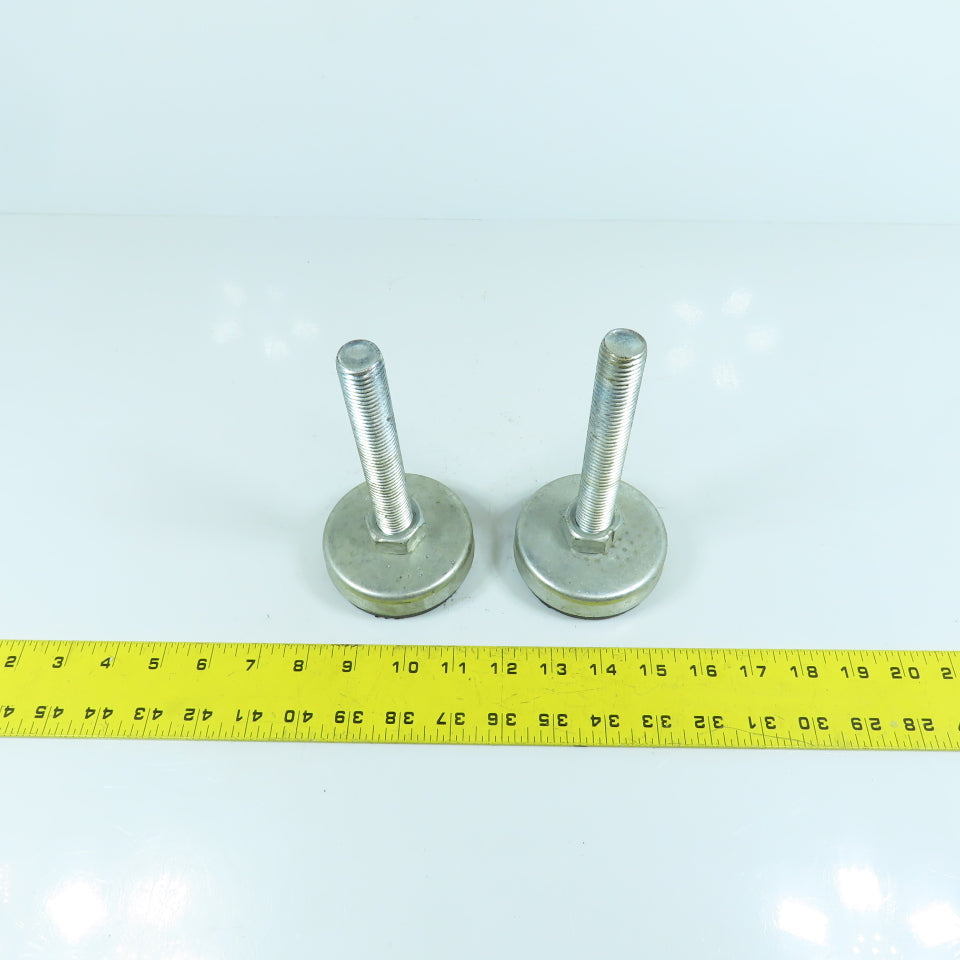 M20-2.5 Stud Mount Vibration Isolation Leveling Feet 3" OD x 6.325" H Lot Of 2