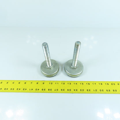 M20-2.5 Stud Mount Vibration Isolation Leveling Feet 3" OD x 6.325" H Lot Of 2
