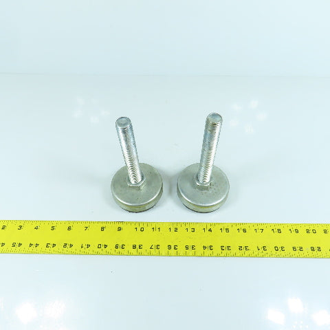 M20-2.5 Stud Mount Vibration Isolation Leveling Feet 3" OD x 6.325" H Lot Of 2