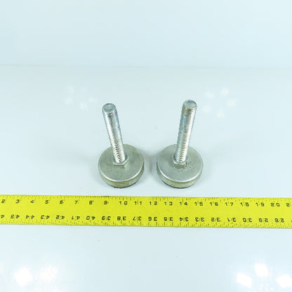 M20-2.5 Stud Mount Vibration Isolation Leveling Feet 3" OD x 6.325" H Lot Of 2