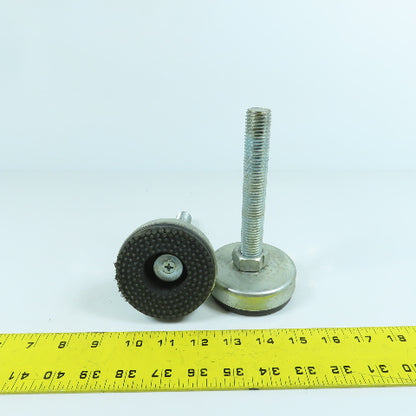 M20-2.5 Stud Mount Vibration Isolation Leveling Feet 3" OD x 6.325" H Lot Of 2