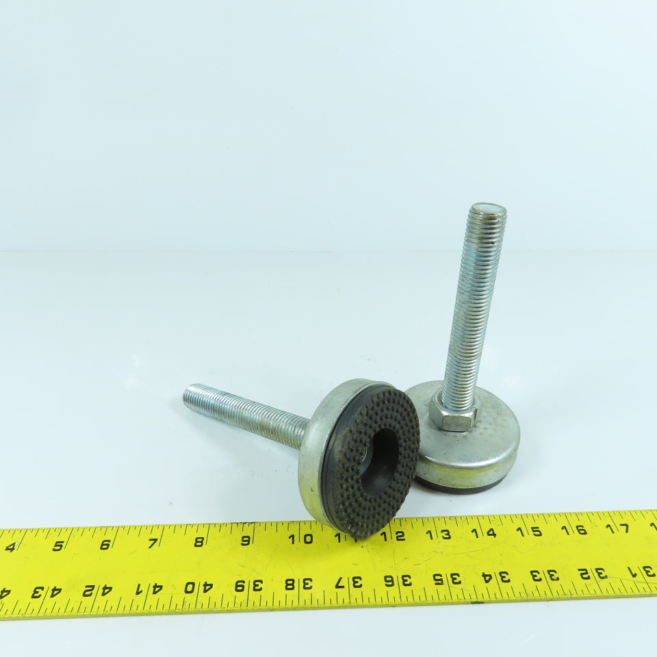 M20-2.5 Stud Mount Vibration Isolation Leveling Feet 3" OD x 6.325" H Lot Of 2