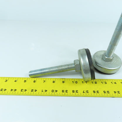 M20-2.5 Stud Mount Vibration Isolation Leveling Feet 3" OD x 6.325" H Lot Of 2