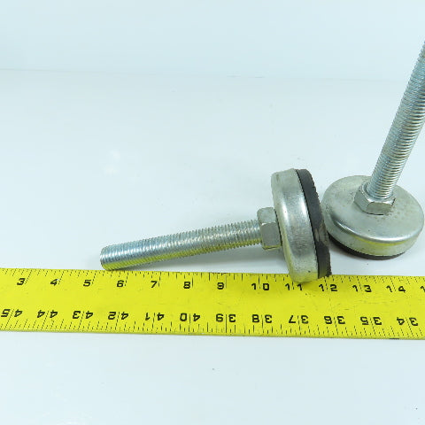 M20-2.5 Stud Mount Vibration Isolation Leveling Feet 3" OD x 6.325" H Lot Of 2