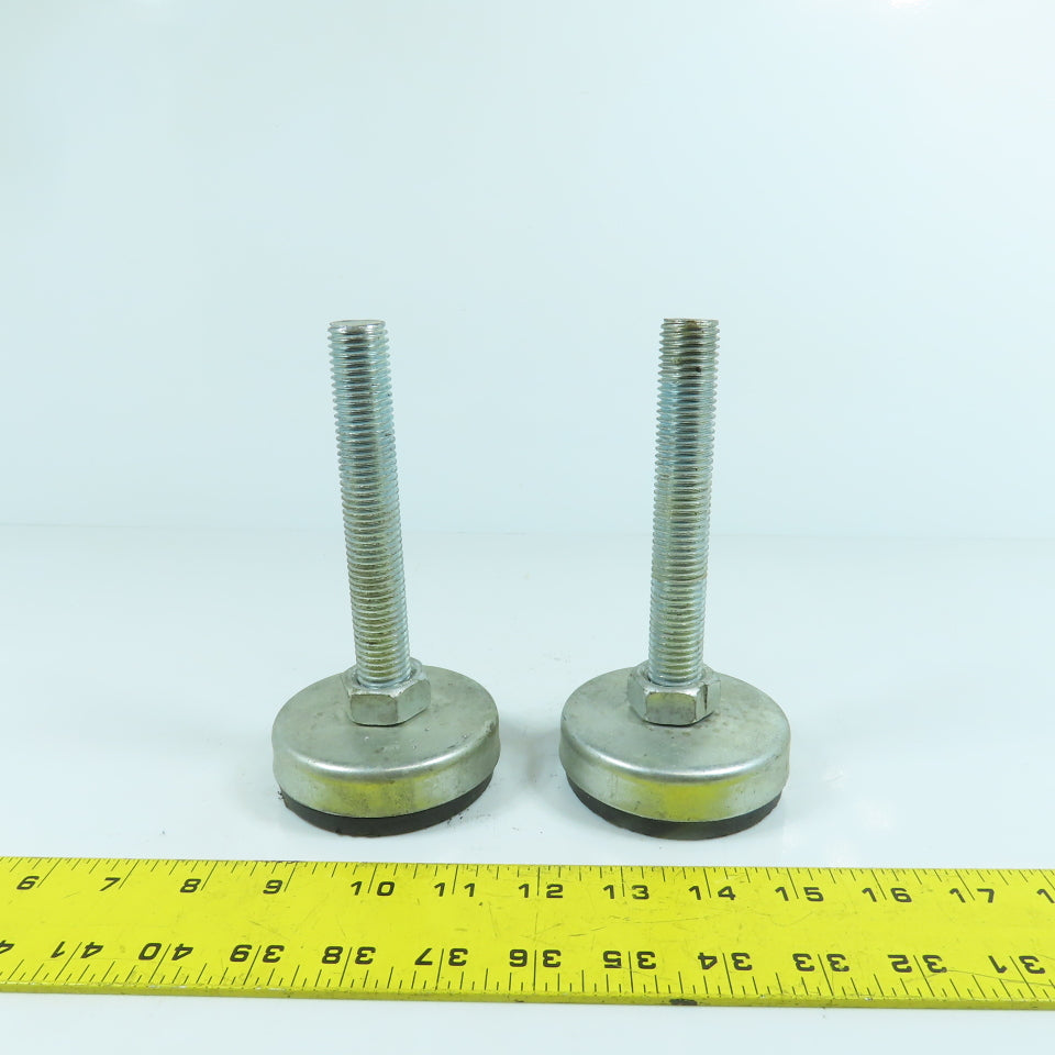 M20-2.5 Stud Mount Vibration Isolation Leveling Feet 3" OD x 6.325" H Lot Of 2