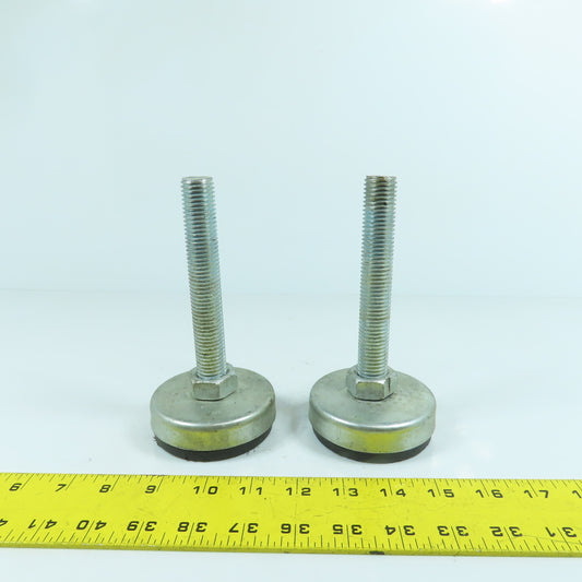 M20-2.5 Stud Mount Vibration Isolation Leveling Feet 3" OD x 6.325" H Lot Of 2